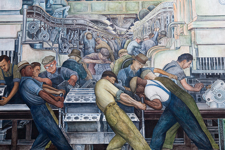 Diego Rivera’s Detroit Industry mural