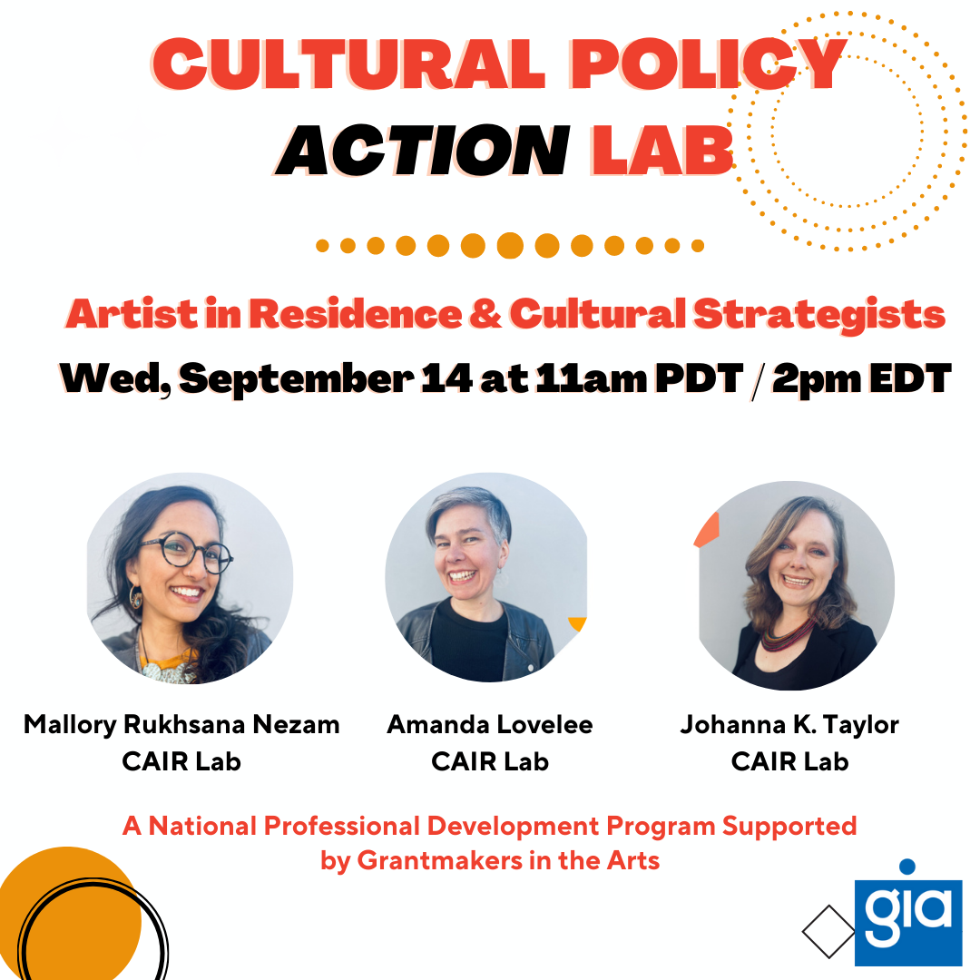 Cultural Policy Action Lab Public Learning Series