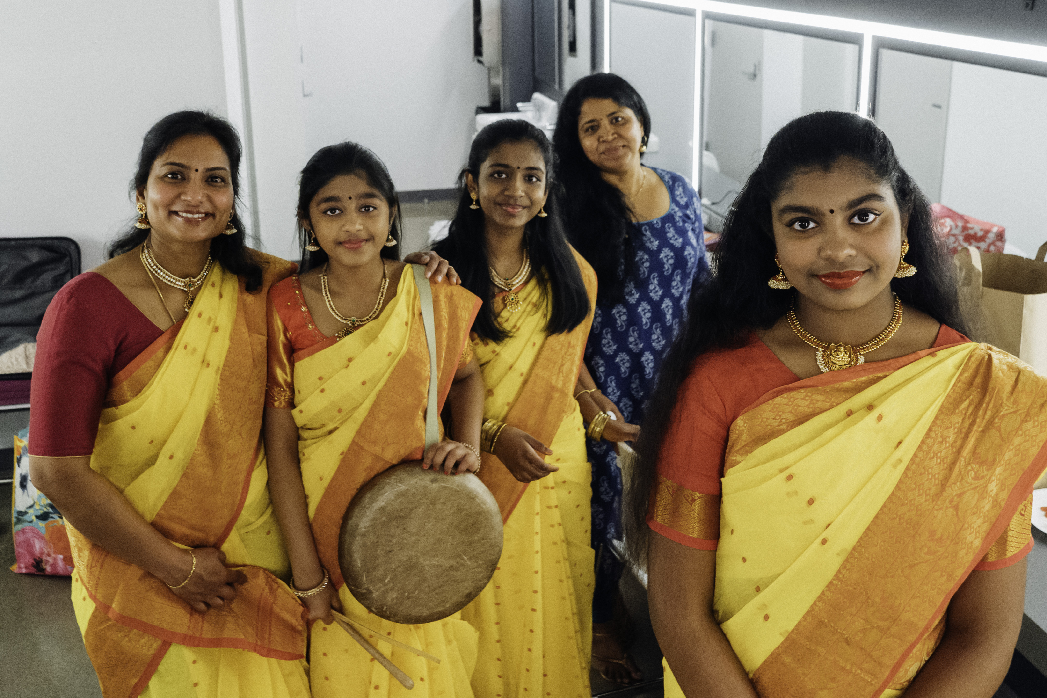 Image of five women in traditional dress